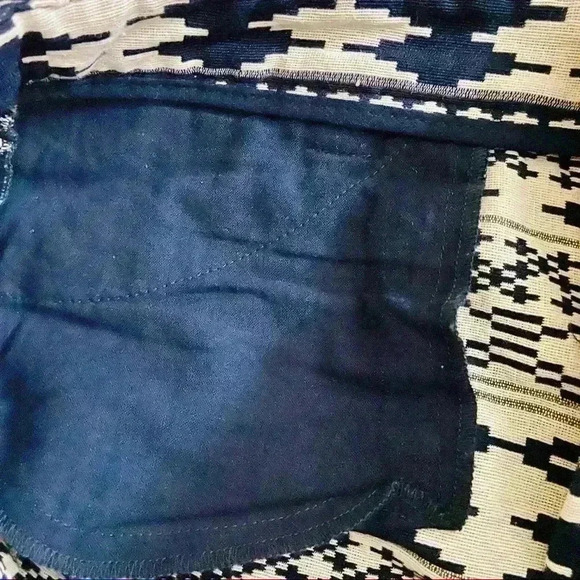 Laundry by Shelli Segal Navy & White Tribal Aztec Cotton Blend Shorts Size 8 - Picture 14 of 14